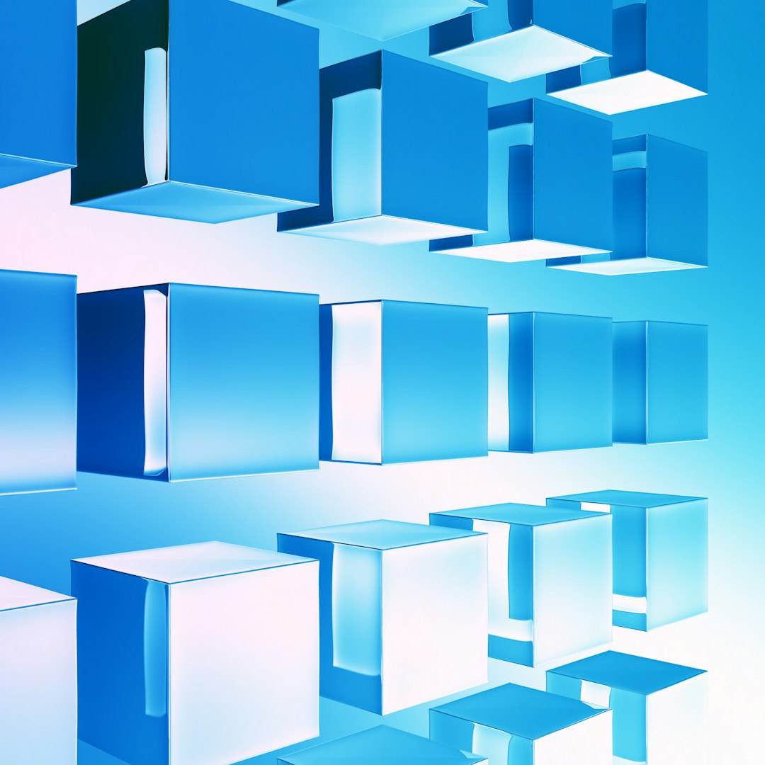 WALLPAPER⁶ — seamless rotate4 pattern from bar chart abstract, Statistics — base photo: a blue and white abstract background with cubes