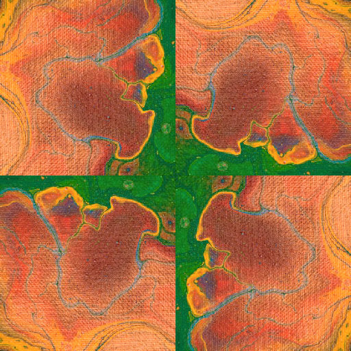 Abstract Acrylic Pour wallpaper pattern with vibrant colors in a mesmerizing rotational flow, capturing intricate details and fluid art aesthetics.