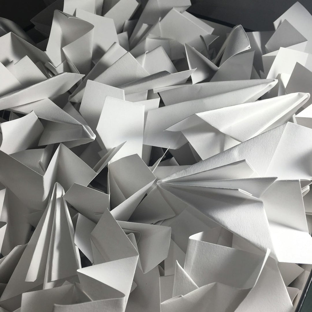 Seamless diamond wallpaper pattern — Origami by wallpaper⁶ — base photo: Paper aeroplanes