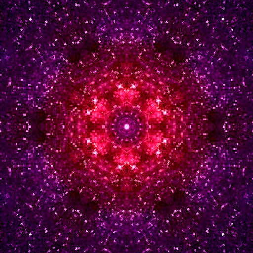 A close-up view of the Celestial Swirl kaleidoscope wallpaper pattern, showing intricate symmetrical arrangements of stars and nebulae.