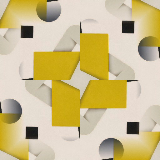 WALLPAPER⁶ — seamless rotate4 pattern from bauhaus geometric poster, Bauhaus