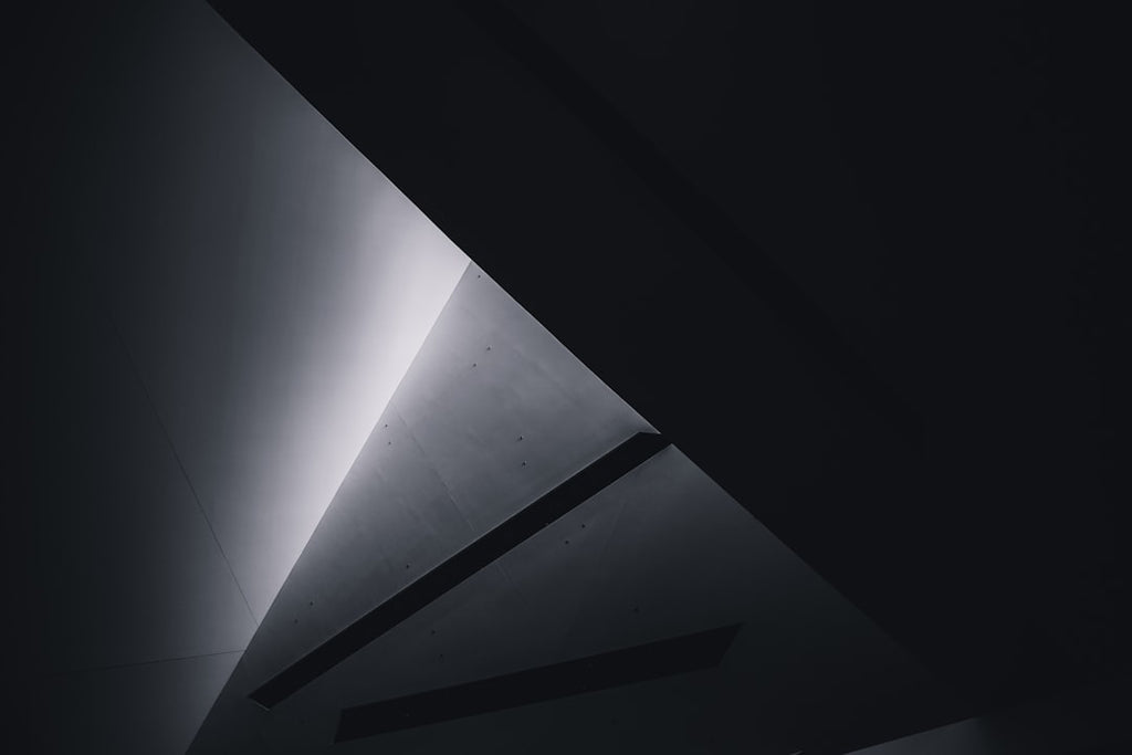 Seamless mirror wallpaper pattern — Geometry by wallpaper⁶ — base photo: grayscale photo of a tunnel