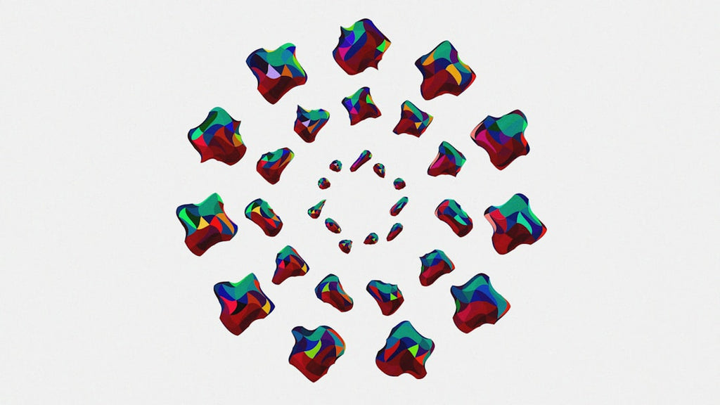 3D Rotation wallpaper pattern — base photo: Shapes | Blender 3D