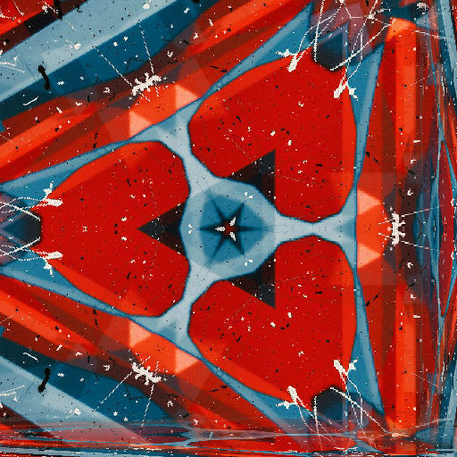 A repeating hexagonal pattern featuring warm amber and dark obsidian crystalline textures in a symmetric tessellation.