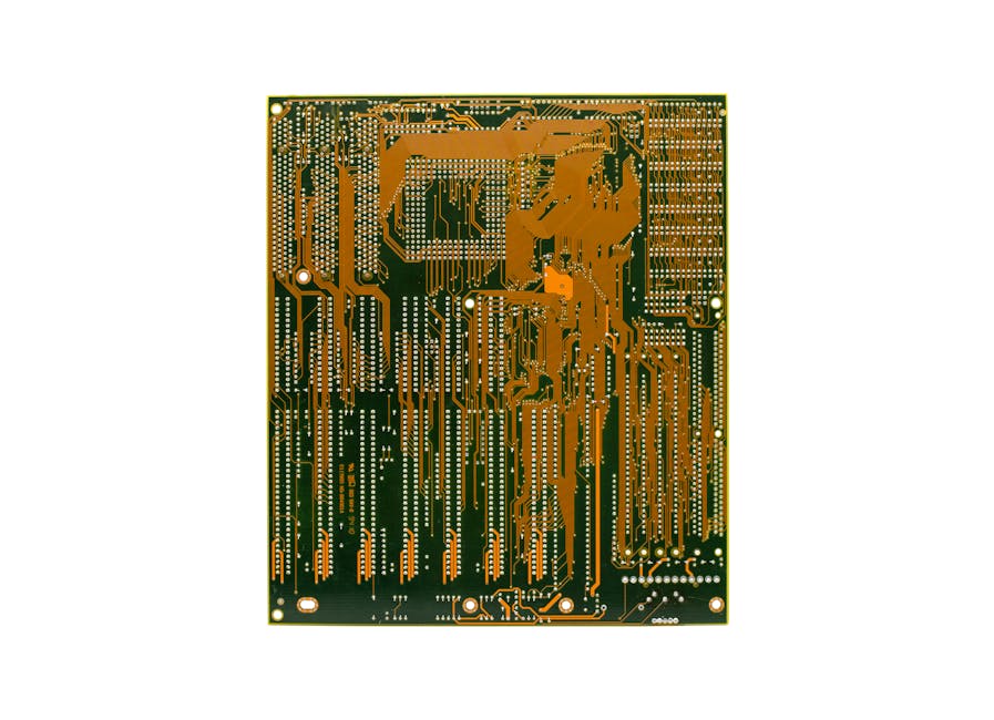 Seamless mirror wallpaper pattern — Glitch by wallpaper⁶ — base photo: High-resolution image of a vintage circuit board, showcasing intricate electronic traces and compone