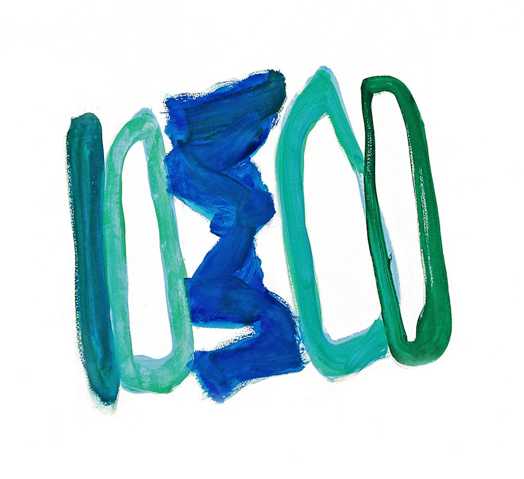 Seamless mirror wallpaper pattern — Calligraphy by wallpaper⁶ — base photo: 'Togetherly Open' - an abstract watercolor painting on paper which I painted in 2003 in green / blue