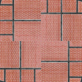 Brown tile pattern with rotational symmetry inspired by Transformer AI, creating a sophisticated and modern wall design.