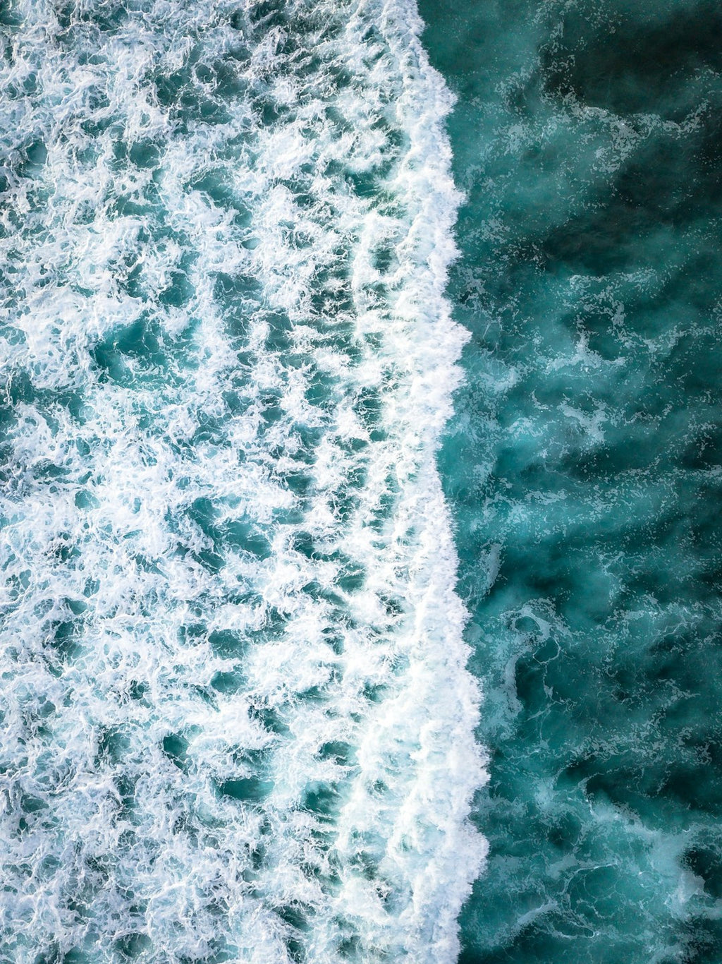 Oceanography Kaleidoscope wallpaper pattern — base photo: white and blue ocean waves