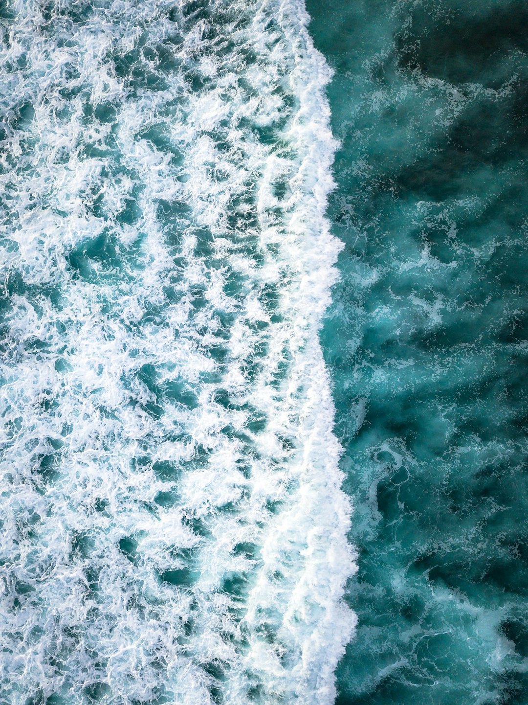 Oceanography Kaleidoscope wallpaper pattern — base photo: white and blue ocean waves