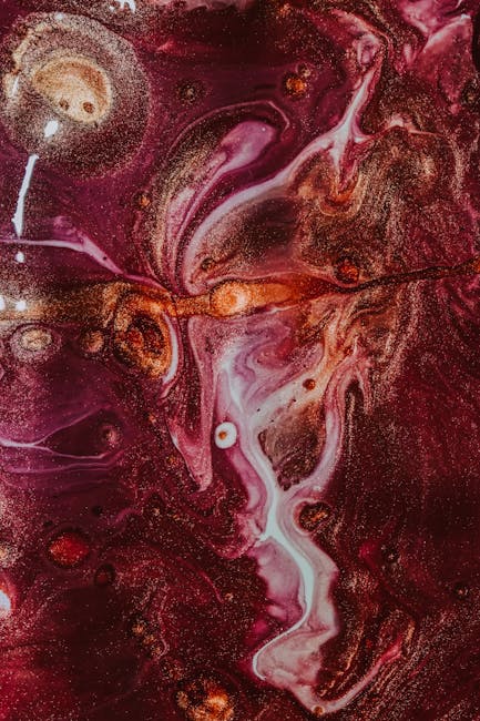 Seamless hex wallpaper pattern — Calligraphy by wallpaper⁶ — base photo: Top view of glossy surface of wet spilled paints mixing together and creating abstract background