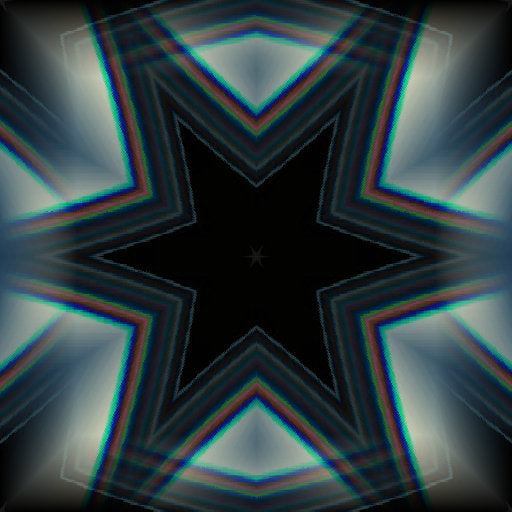 A kaleidoscope pattern with iridescent glass textures, prism light dispersion, and neon reflections, inspired by Phononic Spectra in Molecular Physics. Wallpaper6 brand.