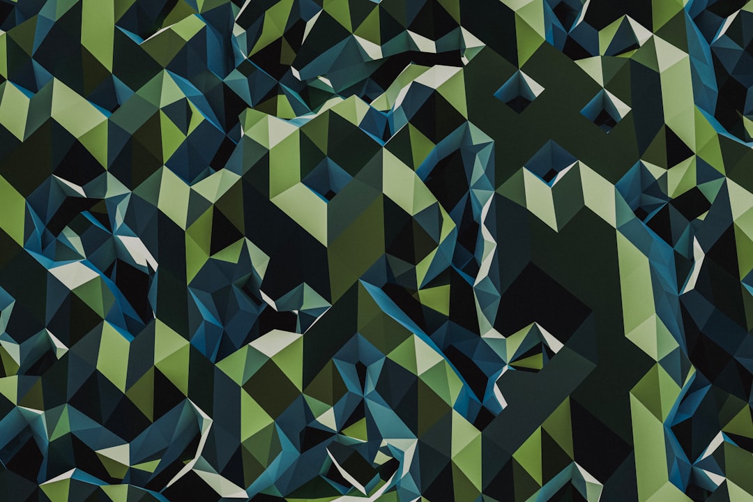 Seamless brick wallpaper pattern — Cartography by wallpaper⁶ — base photo: an abstract painting of blue and green shapes