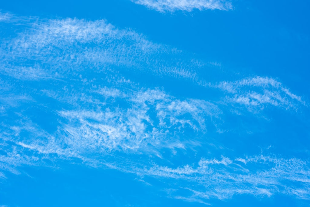 Meteorology Hexagon wallpaper pattern — base photo: Blue sky with high clouds.