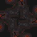 Stylized Topography abstract terrain pattern with 3D contour lines, a minimalist geometric landscape generated by AI in rotation symmetry.