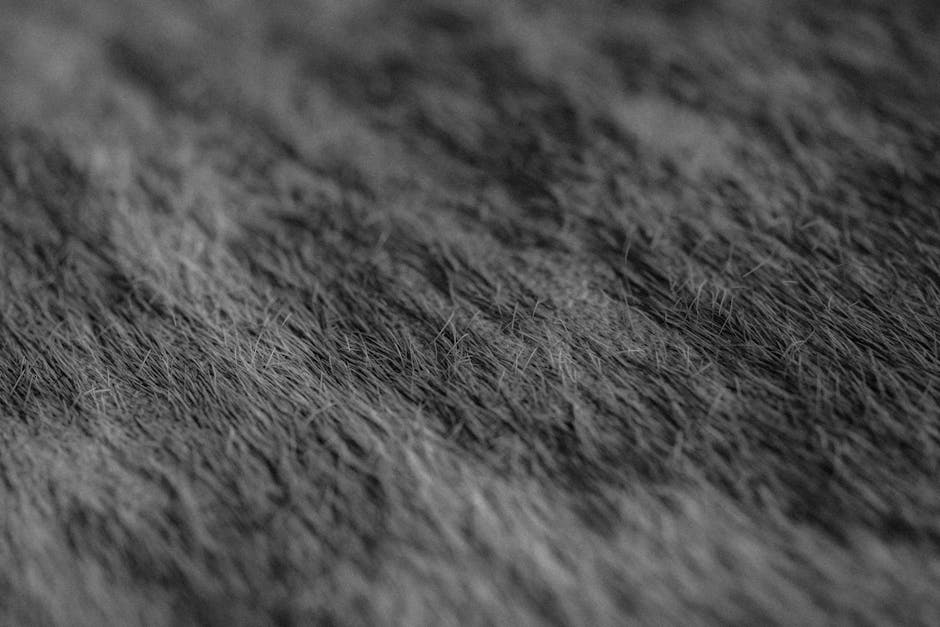 Topology Hexagon wallpaper pattern — base photo: Detailed black and white close-up of animal fur texture, showcasing intricate patterns.