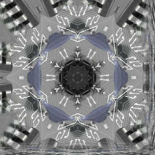 Self-adhesive wallpaper featuring a kaleidoscope pattern derived from a macro photograph of electronic circuit boards and components.