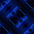 Close-up of 'Digital Cipher Grid' self-adhesive wallpaper with diamond symmetry, showcasing intricate geometric patterns inspired by cryptography.