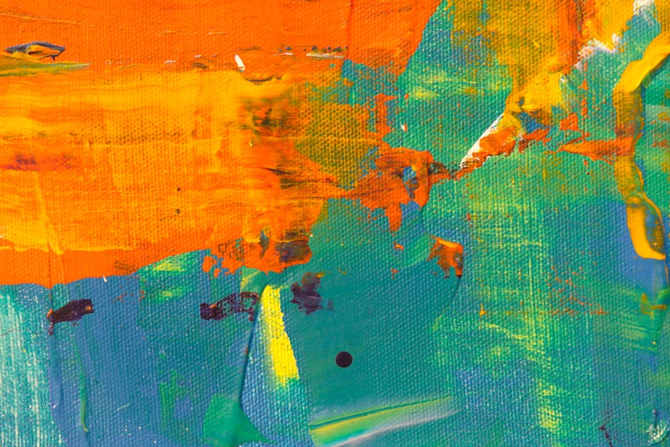 Abstract Wave wallpaper pattern — base photo: Colorful abstract painting with bold acrylic strokes, ideal for adding a modern touch to any wall de