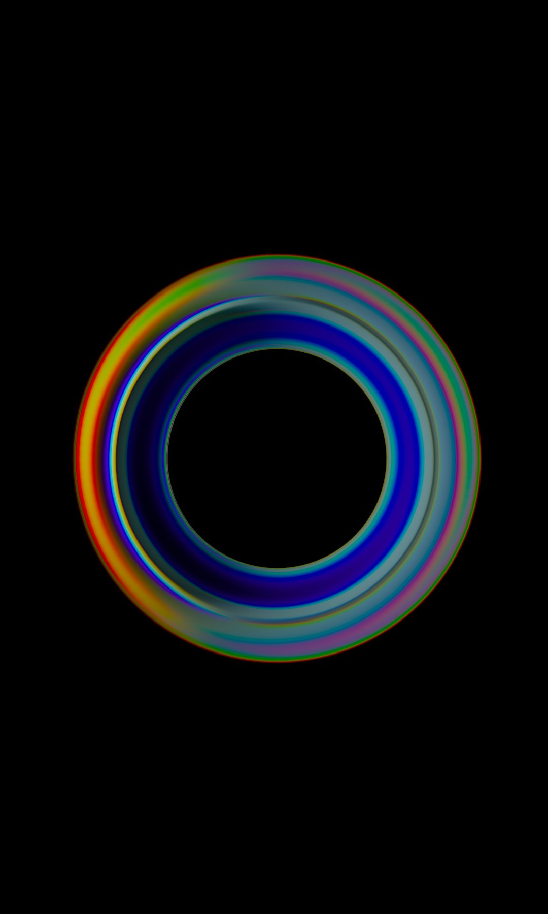 Seamless pinwheel wallpaper pattern — Cosmology by wallpaper⁶ — base photo: a colorful circle with a black background