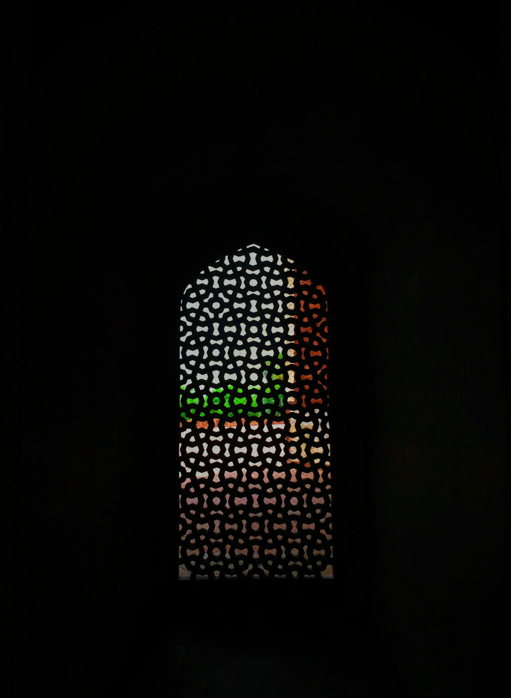 Seamless kaleidoscope wallpaper pattern — Stained Glass by wallpaper⁶ — base photo: white and black window