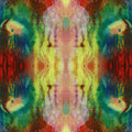 A symmetrical blue abstract pattern featuring mirrored crystalline shards and dark indigo shadows in a repeating tile.