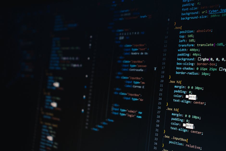 Seamless kaleidoscope wallpaper pattern — Arithmetic by wallpaper⁶ — base photo: Detailed view of HTML and CSS code on a dark screen, representing modern web development.