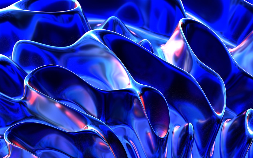 3D Rotation wallpaper pattern — base photo: blue and white abstract painting