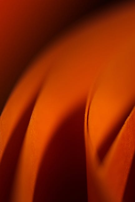Seamless mirror wallpaper pattern — Geometry by wallpaper⁶ — base photo: Artistic abstract background featuring flowing orange curves resembling paper in close-up macro phot