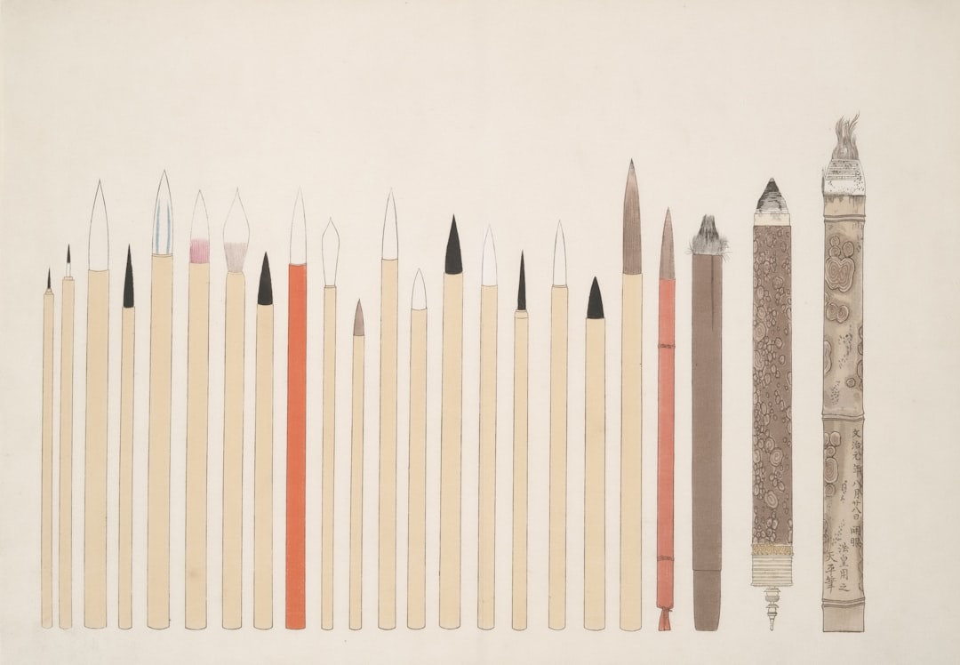 Seamless kaleidoscope wallpaper pattern — Calligraphy by wallpaper⁶ — base photo: General Research Division, The New York Public Library. "An illustration of writing brushes" The New