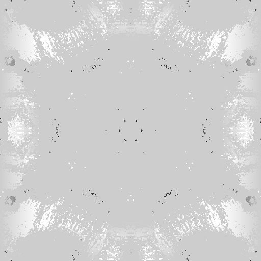 Abstract ink splashes arranged in a symmetrical kaleidoscope pattern, featuring vibrant colors and fluid shapes on a wallpaper surface.