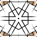 Intricate leaded stained glass pattern in a kaleidoscope arrangement, featuring geometric shapes and vibrant colors, perfect for wallpaper.
