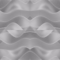 Blue abstract wavy 3D render in a Brick pattern repeat, with smooth flowing curves and a holographic sheen.