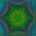 Abstract kaleidoscope wallpaper design derived from an acrylic pour, featuring swirling patterns and vibrant hues of blue, orange, and purple.