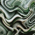 Echeveria succulent leaves arranged in a repeating wave pattern, showcasing natural green hues and intricate textures. Botany-inspired self-adhesive wallpaper.