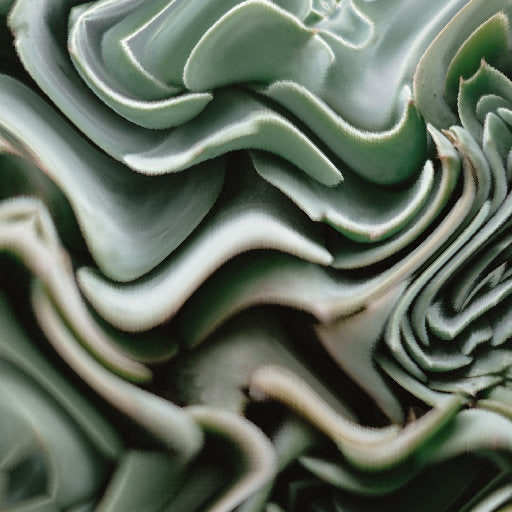 Echeveria succulent leaves arranged in a repeating wave pattern, showcasing natural green hues and intricate textures. Botany-inspired self-adhesive wallpaper.
