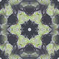 A mesmerizing kaleidoscope pattern in vibrant abstract colors, created from an acrylic pour fluid art design. Seamless repeat tile for wallpaper.