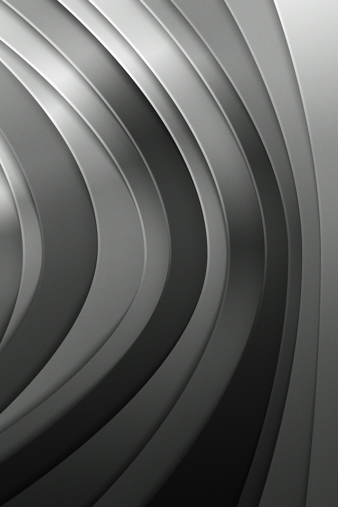 3D Rotation wallpaper pattern — base photo: a black and white photo of a curved metal surface