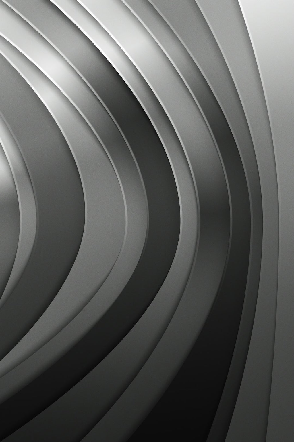 3D Kaleidoscope wallpaper pattern — base photo: a black and white photo of a curved metal surface