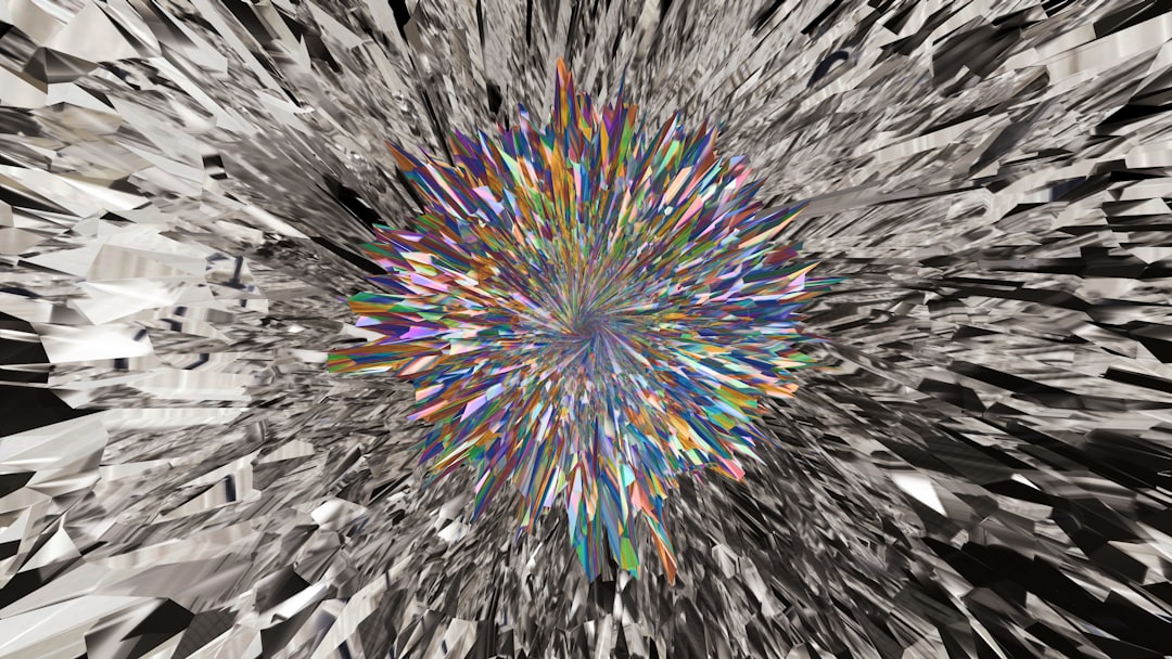 Seamless kaleidoscope wallpaper pattern — Glitch by wallpaper⁶ — base photo: Light In The Tunnel | Blender 3D