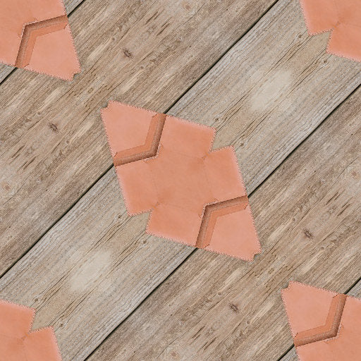 Diamond symmetry pattern featuring antique nautical map fragments with sepia ink lines and weathered parchment textures.