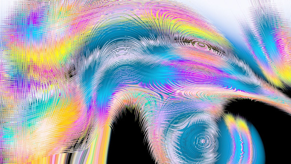 Seamless mirror wallpaper pattern — Glitch by wallpaper⁶ — base photo: iPeacock | Blender 3D