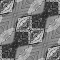 Black and white geometric pattern with sharp angles and high contrast, arranged in a diamond symmetry. Data visualization inspired.