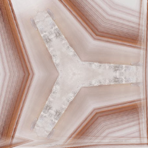 A seamless hexagonal pattern composed of green mineral crystals and dark geological strata in a Hex symmetry arrangement.