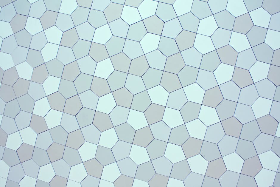 Seamless hex wallpaper pattern — Geometry by wallpaper⁶ — base photo: Overhead view of creative abstract backdrop with seamless pattern representing small pentagons with 
