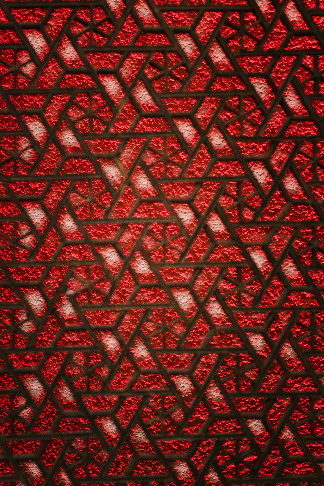 Seamless kaleidoscope wallpaper pattern — Geometry by wallpaper⁶ — base photo: red and white tribal pattern