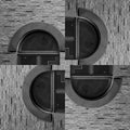WALLPAPER⁶ — seamless rotate4 pattern from bauhaus typography, Bauhaus