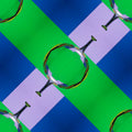An abstract 3D topology pattern with interwoven grey fibers arranged in a repeating diamond symmetry mode.