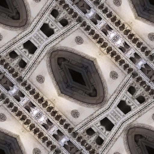 Close-up view of a faceted gemstone showing sharp geometric planes and reflections, in a Diamond symmetry pattern for wallpaper.