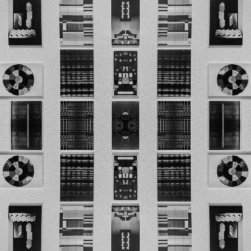 WALLPAPER⁶ — seamless mirror4 pattern from bauhaus geometric poster, Bauhaus