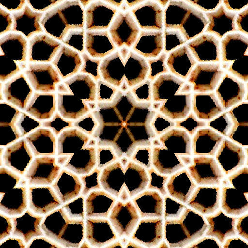 Borromean Rings pattern in kaleidoscope symmetry, a topology-themed design by Muskan Dev for wallpaper⁶.